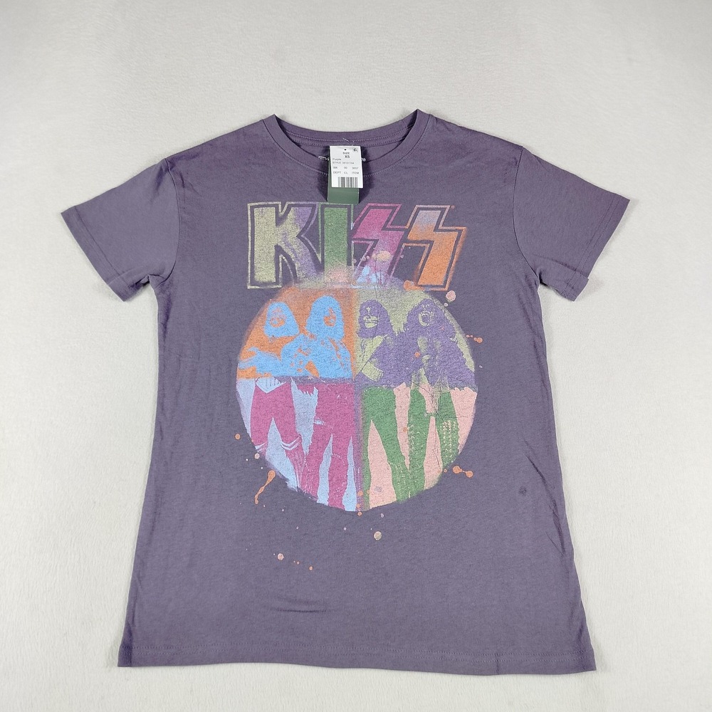Kiss Lavender Short Sleeve Band Tee